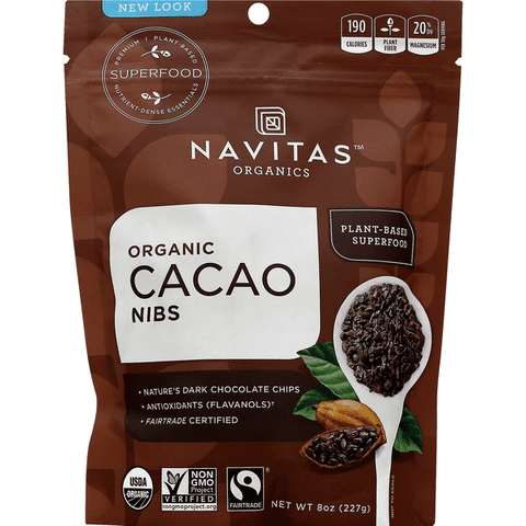 Navitas Organic Raw Cacao Nibs - 8 Ounce