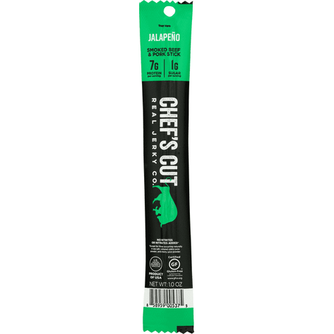 Chef's Cut Real Jerky Co. Beef & Pork Stick, Jalapeno, Smoked - 1 Ounce