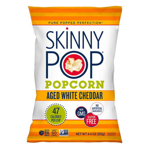 Skinnypop Popcorn Real Aged White Cheddar Cheese - 4.4 Ounce