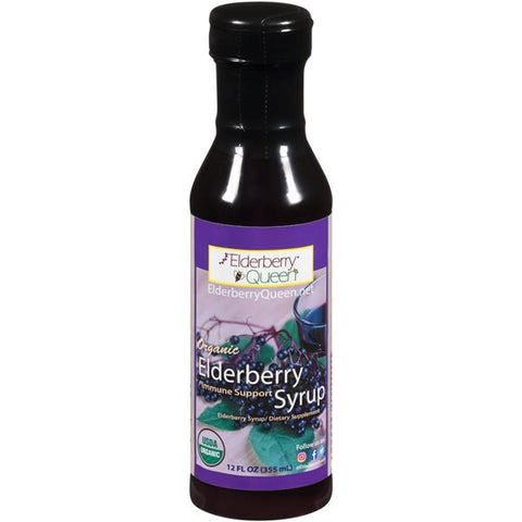 Elderberry Queen Organic Elderberry Syrup Dietary Supplement - 12 Ounce