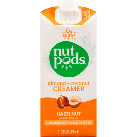 Nutpods Hazelnut Creamer Unsweetened Dairy Free - 11.2 Ounce