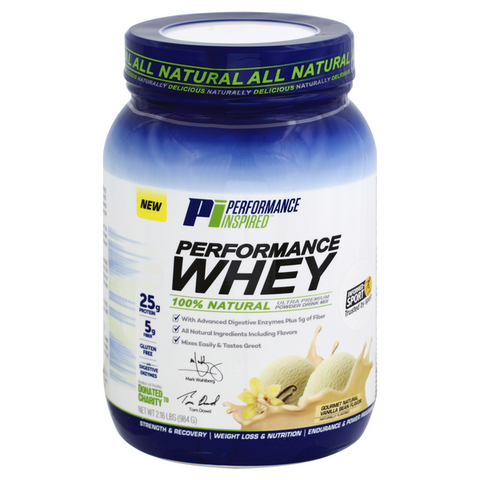 Performance Inspired Performance Whey Gourmet Natural Vanilla Bean - 34.71 Ounce