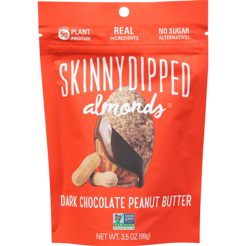 SkinnyDipped Dark Chocolate Peanut Butter Almonds - 3.5 Ounce