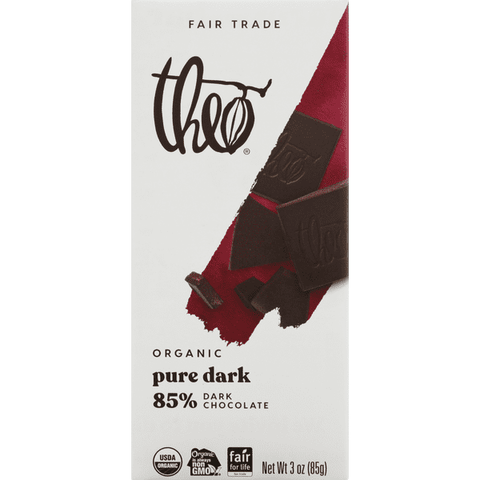 Theo 85% Dark Chocolate Pure - 3 Ounce