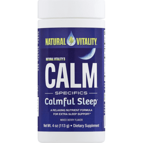 Natural Vitality Calmful Sleep, Mixed Berry Flavor - 4 Ounce