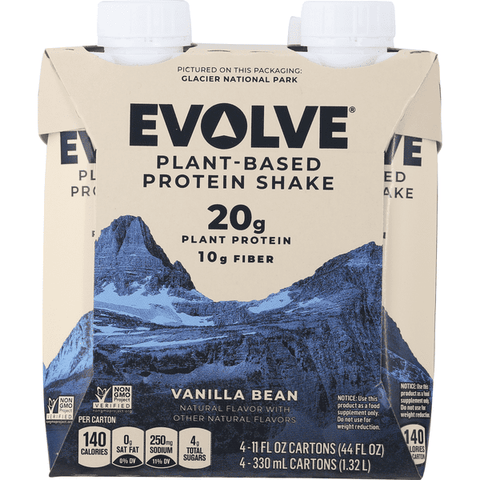 Evolve Protein Nutrition Shake Ideal Vanilla Plant Based Protein Shake - 44 Ounce
