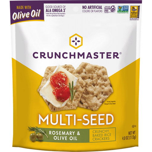 Crunchmaster Multi-Seed Rosemary & Olive Oil Crackers - 4 Ounce