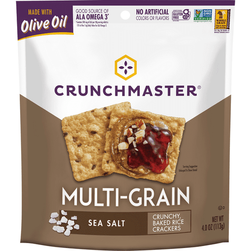Crunchmaster Multi-Grain, Sea Salt Crackers - 4 Ounce
