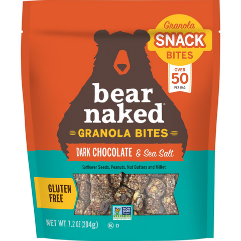 Bear Naked Gluten Free Dark Chocolate Sea Salt Granola Bites - 7.2 Ounce