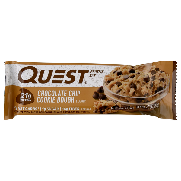 Quest Protein Bar Chocolate Chip Cookie Dough - 2.12 Ounce