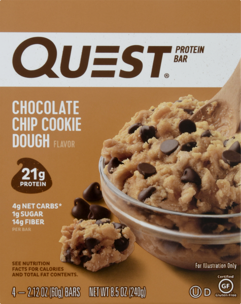 Quest® Protein Bar Chocolate Chip Cookie Dough Flavor - 2.1 Ounce