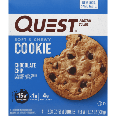 Quest Chocolate Chip Cookie 4 Count - 2.08 Ounce