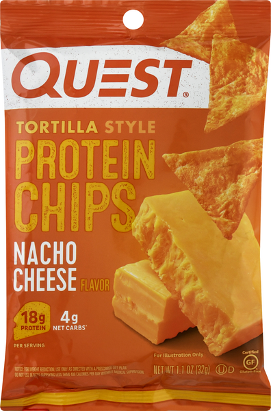 Quest Protein Chips Nacho Cheese Tortilla Style - 1.1 Ounce