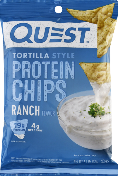 Quest Protein Chips Ranch Tortilla Style - 1.1 Ounce