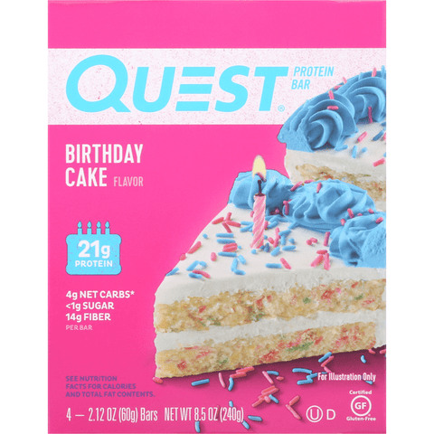 Quest Protein Bar Birthday Cake Flavor - 8.5 Ounce