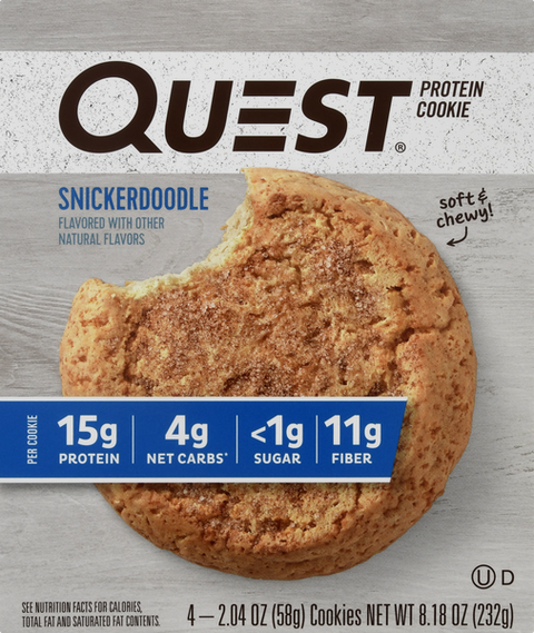 Quest Protein Cookie Snickerdoodle 4 Count - 2.04 Ounce