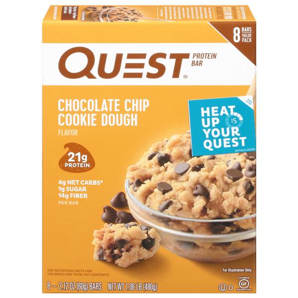 Quest Protein Bar, Chocolate Chip Cookie Dough Value Pack - 1.06 Pound