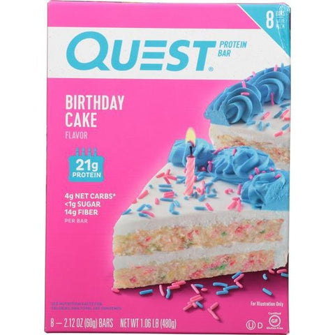 Quest Protein Bar, Birthday Cake Flavor, Value Pack - 1.06 Pound