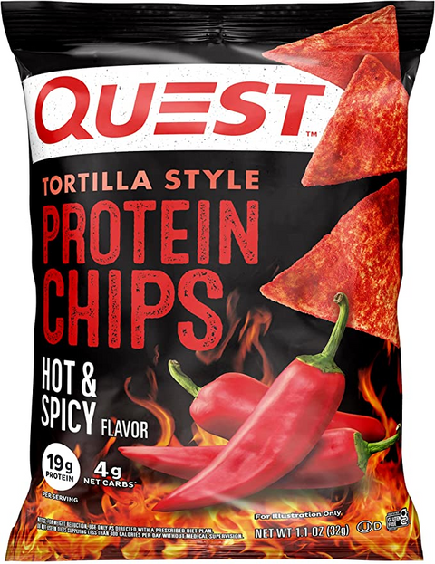 Quest Protein Chips Hot & Spicy Tortilla Style