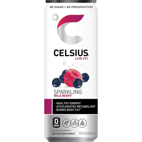 Celsius Sparkling Wild Berry Energy Drink - 12 Ounce