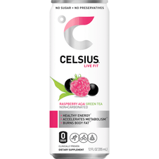 Celsius Raspberry Acai Green Tea Energy Drink - 12 Ounce