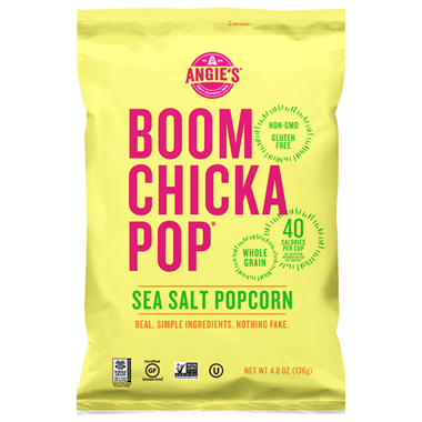 Angie's Boomchickapop Sea Salt Popcorn - 4.8 Ounce