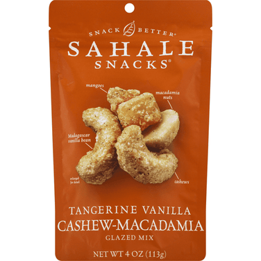 Sahale Snacks Tangerine Vanilla Cashew-Macadamia Glazed Mix - 4 Ounce
