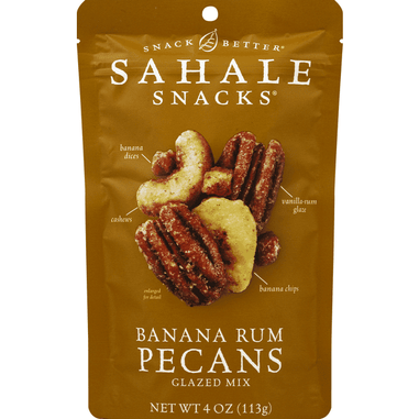 Sahale Banana Rum Pecans Glazed Mix - 4 Ounce