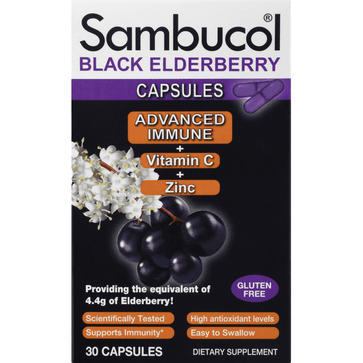 Sambucol Black Elderberry, Capsules - 30 Count