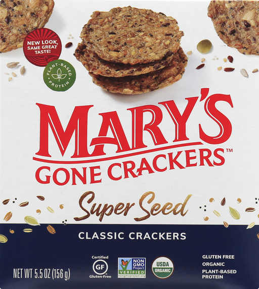Marys Gone Crackers Classic, Super Seed - 5.5 Ounce