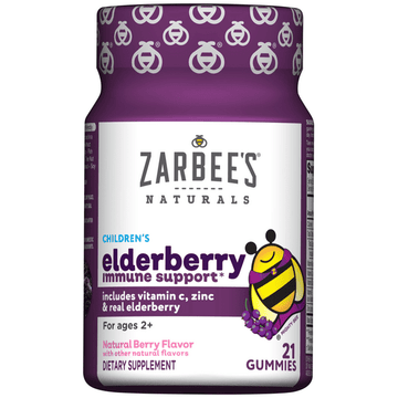 Zarbee's Naturals Children's Elderberry Immune Support  Gummies, Berry Flavor - 21 Each
