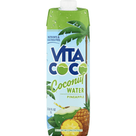 Vita Coco Coconut Water, Pineapple - 33.8 Ounce