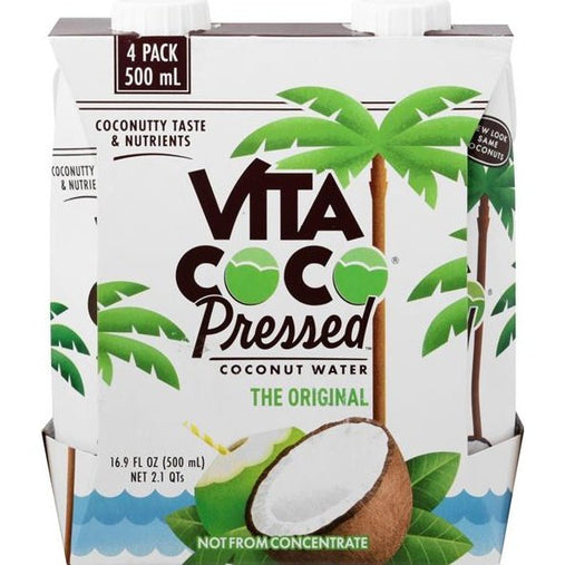 Vita Coco Pressed The Original Coconut Water 4 Count - 16.9 Ounce