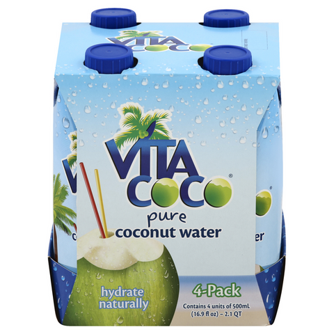 Vita Coco Pure Coconut Water 4 Count - 16.9 Ounce