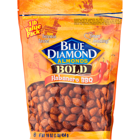 Blue Diamond Almonds Bold Habanero BBQ - 16 Ounce