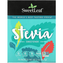 Sweet Leaf Natural Stevia Sweetener Packets 70Ct - 2 Ounce