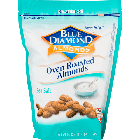 Blue Diamond Natural Sea Salt Oven Roasted Almonds - 16 Ounce